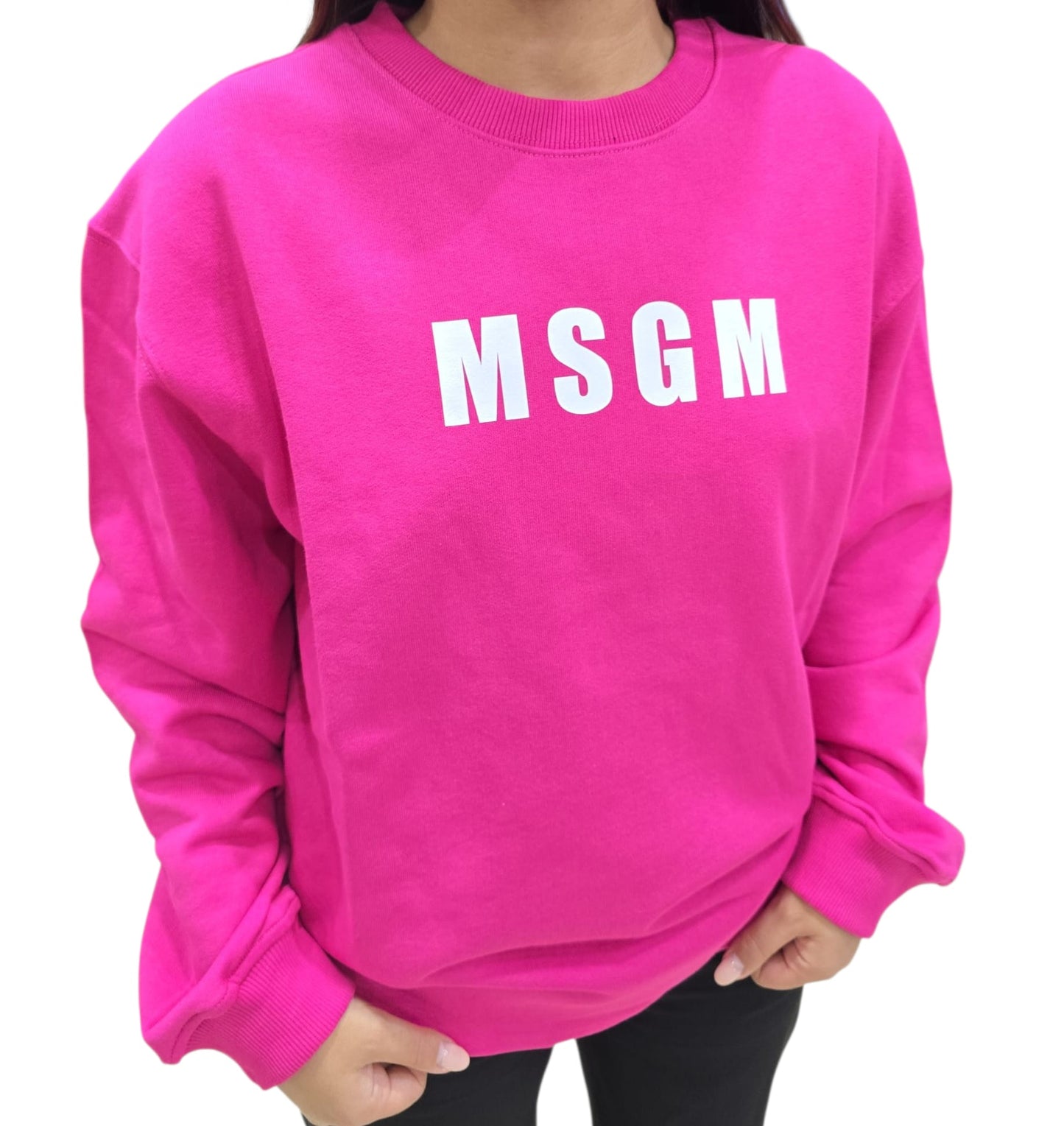 Felpa MSGM in cotone Fuxia