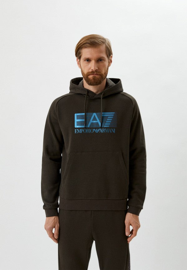Felpa Emporio Armani con cappuccio logo metalizzat