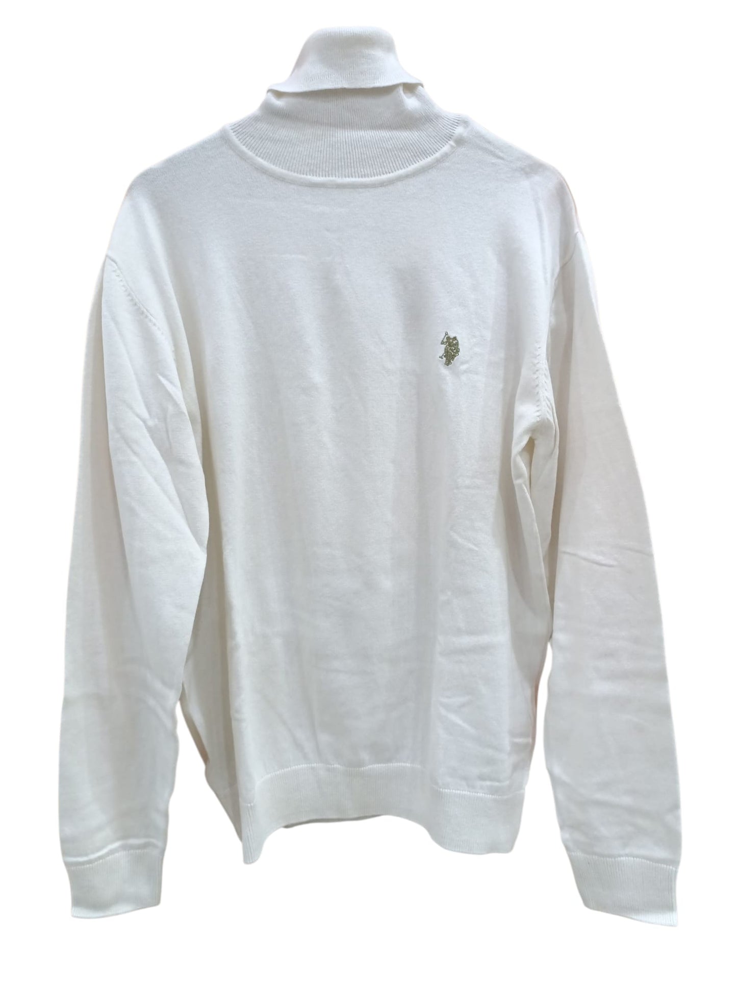 Maglione Dolcevita US POLO logo verde