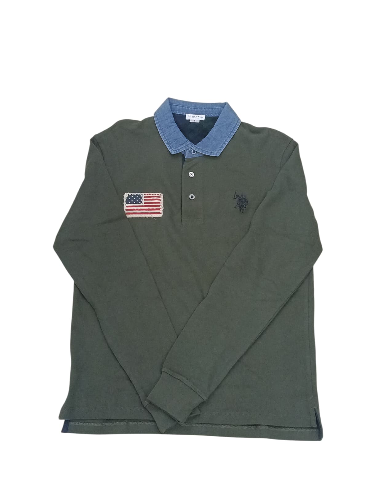 Polo manica lunga US POLO colletto in jeans