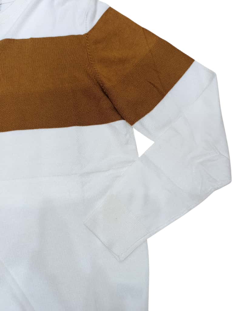 Maglioncino OVER/D con maxi fascia bicolore