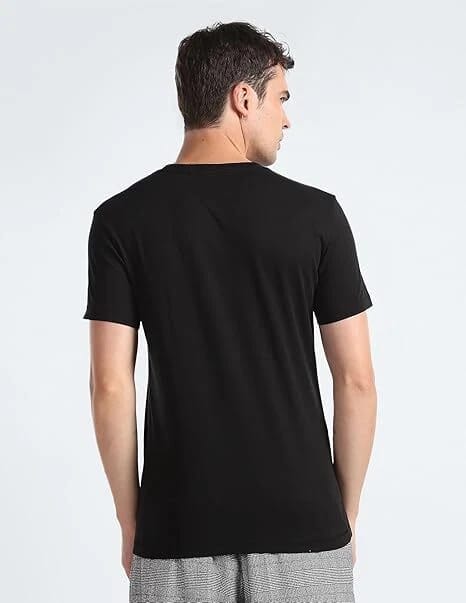 T-shirt CALVIN KLEIN Nera con logo azzurro