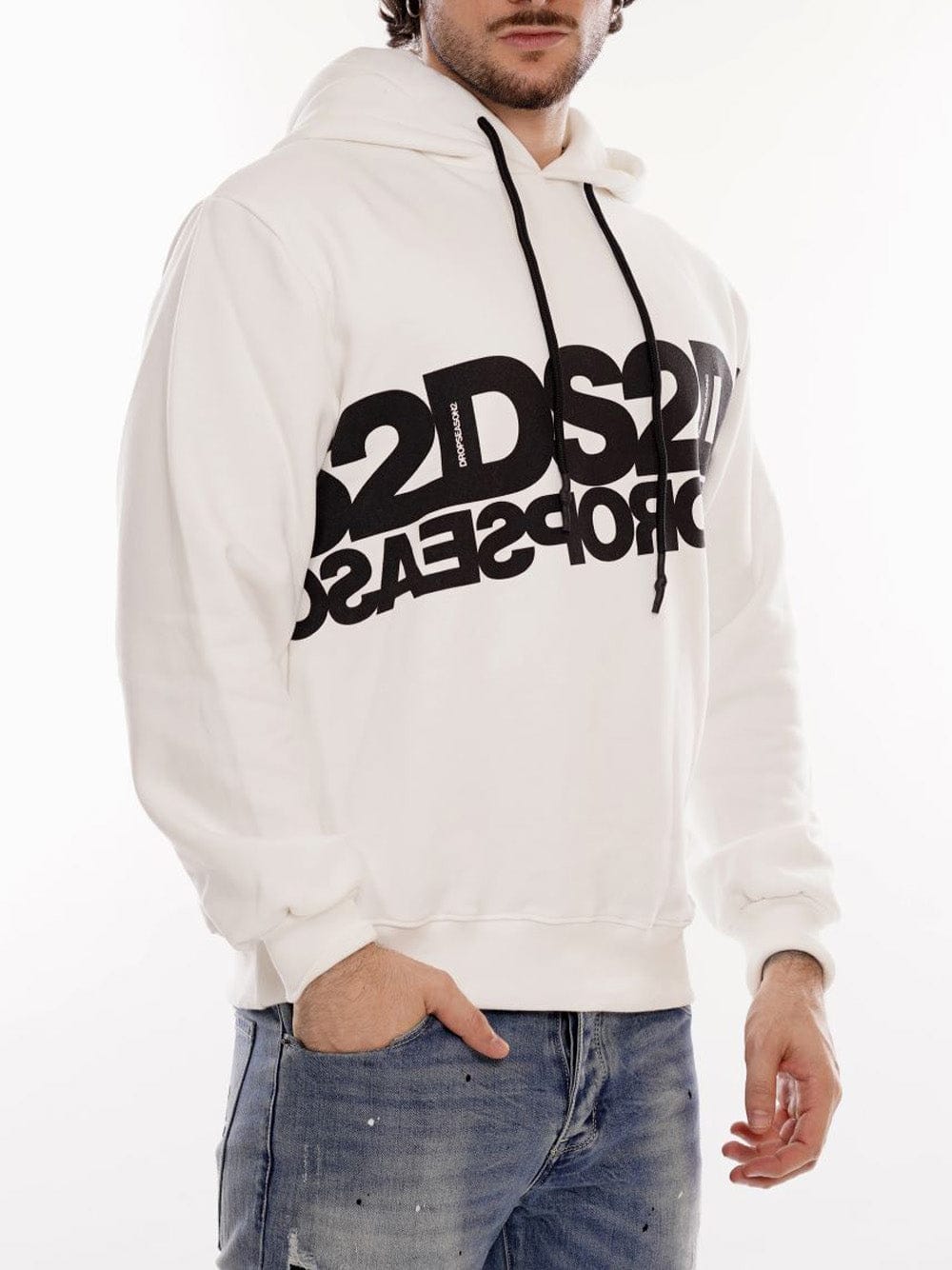 Felpa DROPSEASON2 con cappuccio e max logo