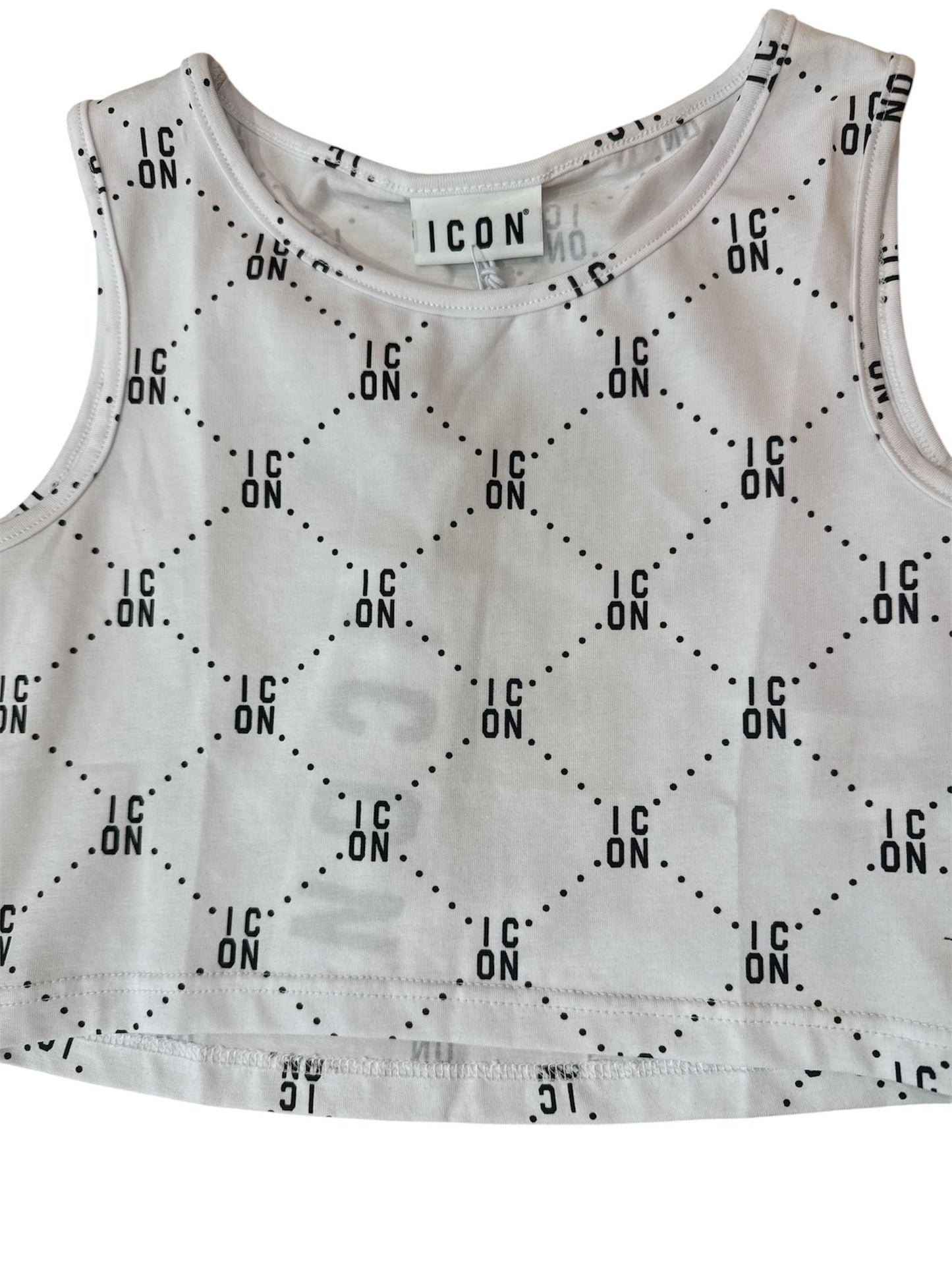 Crop-top donna ICON con stampe 03