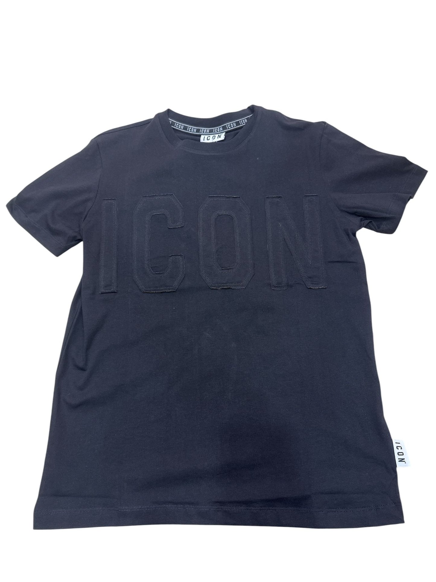 T-shirt ICON maxi logo ricamato 033
