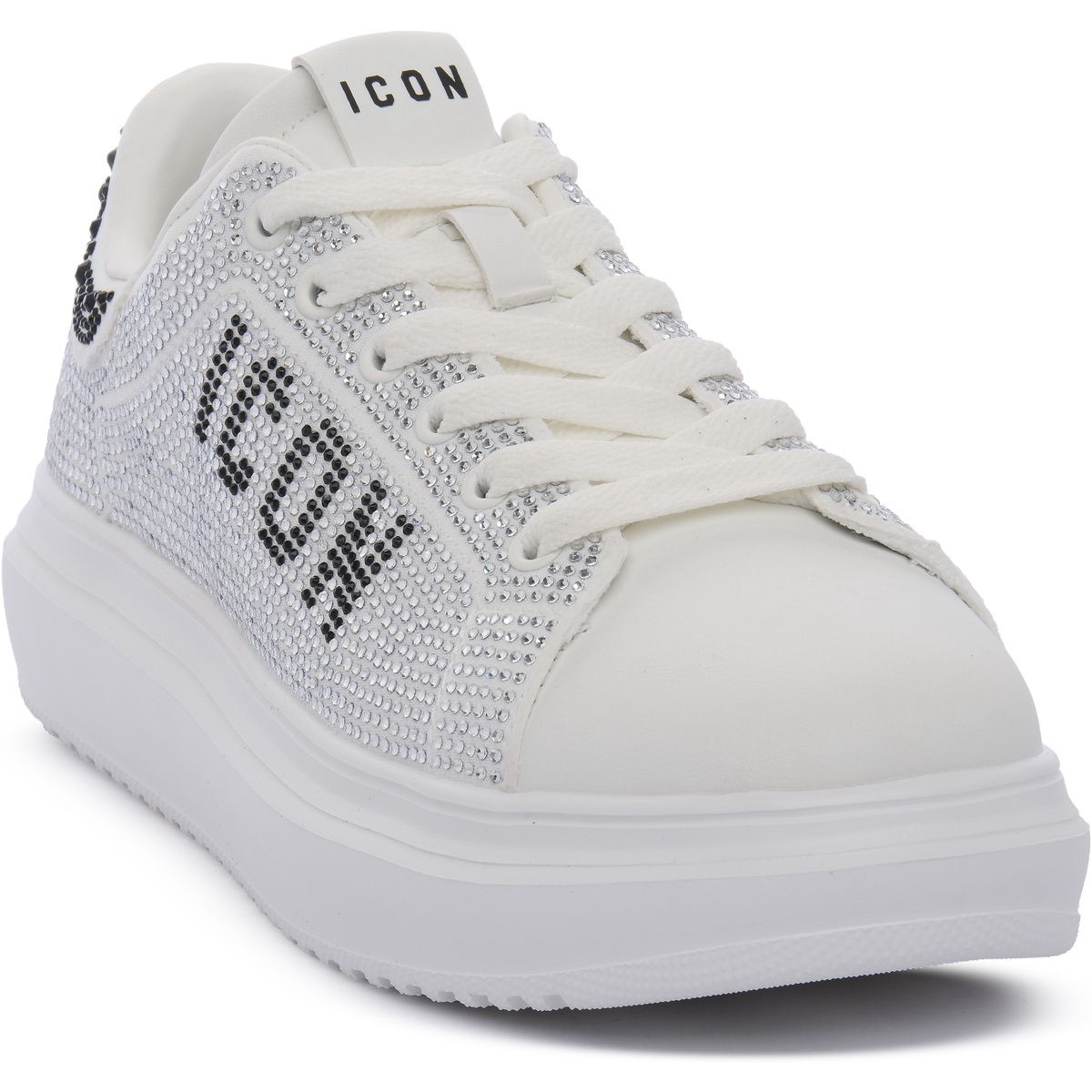 Sneakers ICON Glitterata Bianco Nero