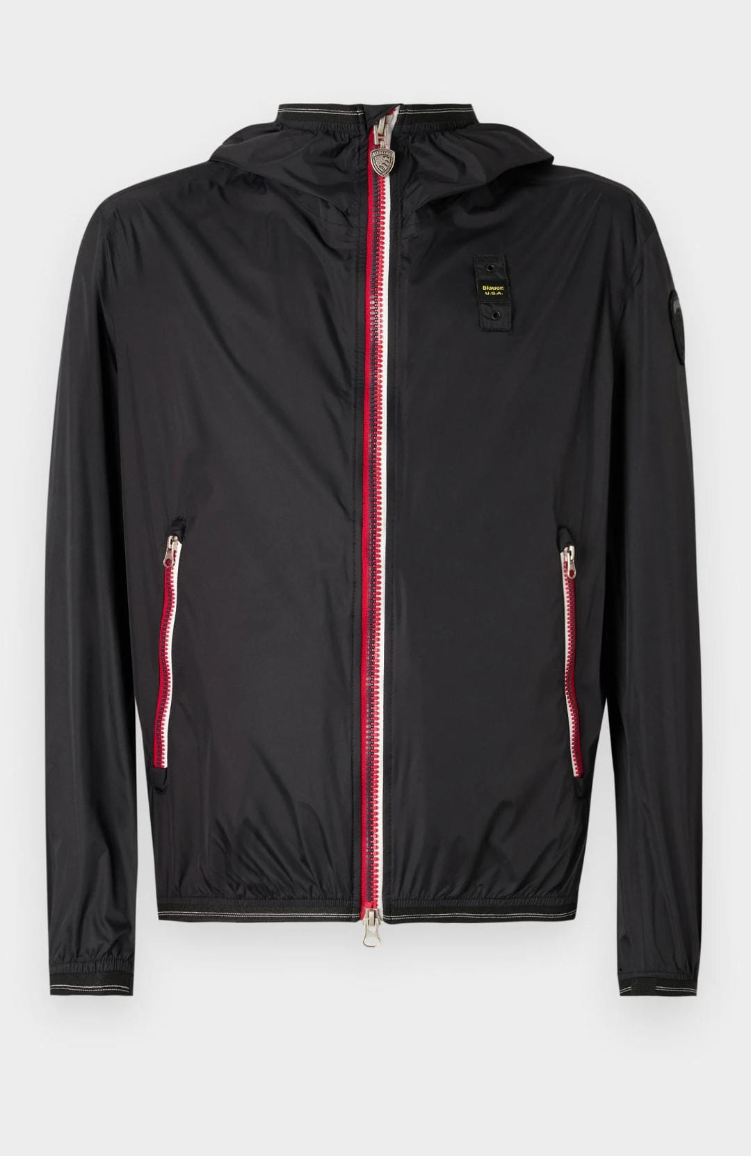 Giacca BLAUER  a vento con zip bicolore