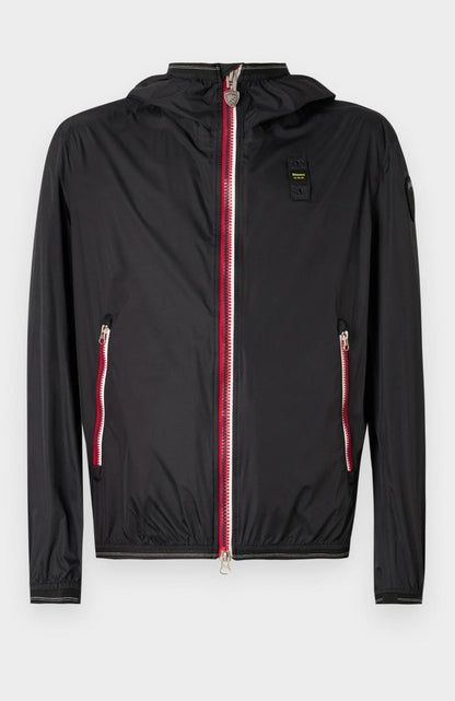 Giacca BLAUER  a vento con zip bicolore