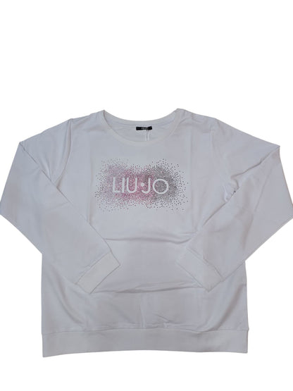Felpa Liu Jo in maxi logo con stras