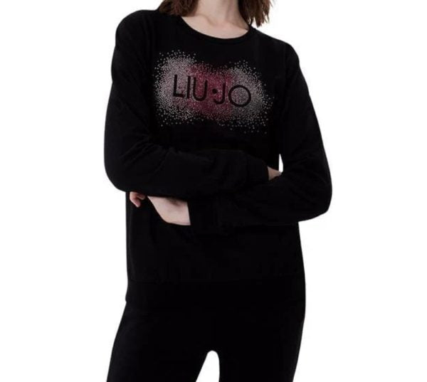 Felpa Liu Jo in maxi logo con stras