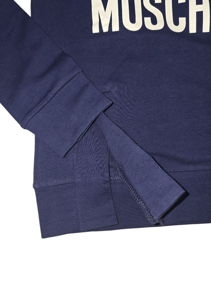 Felpa Moschino In cotone garzato in maxi logo oro