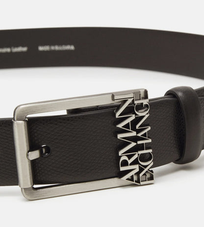 Cintura Armani EXCHANGE in ecopelle login acciaio