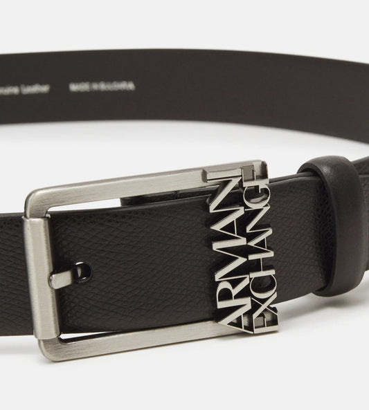 Cintura Armani EXCHANGE in ecopelle login acciaio