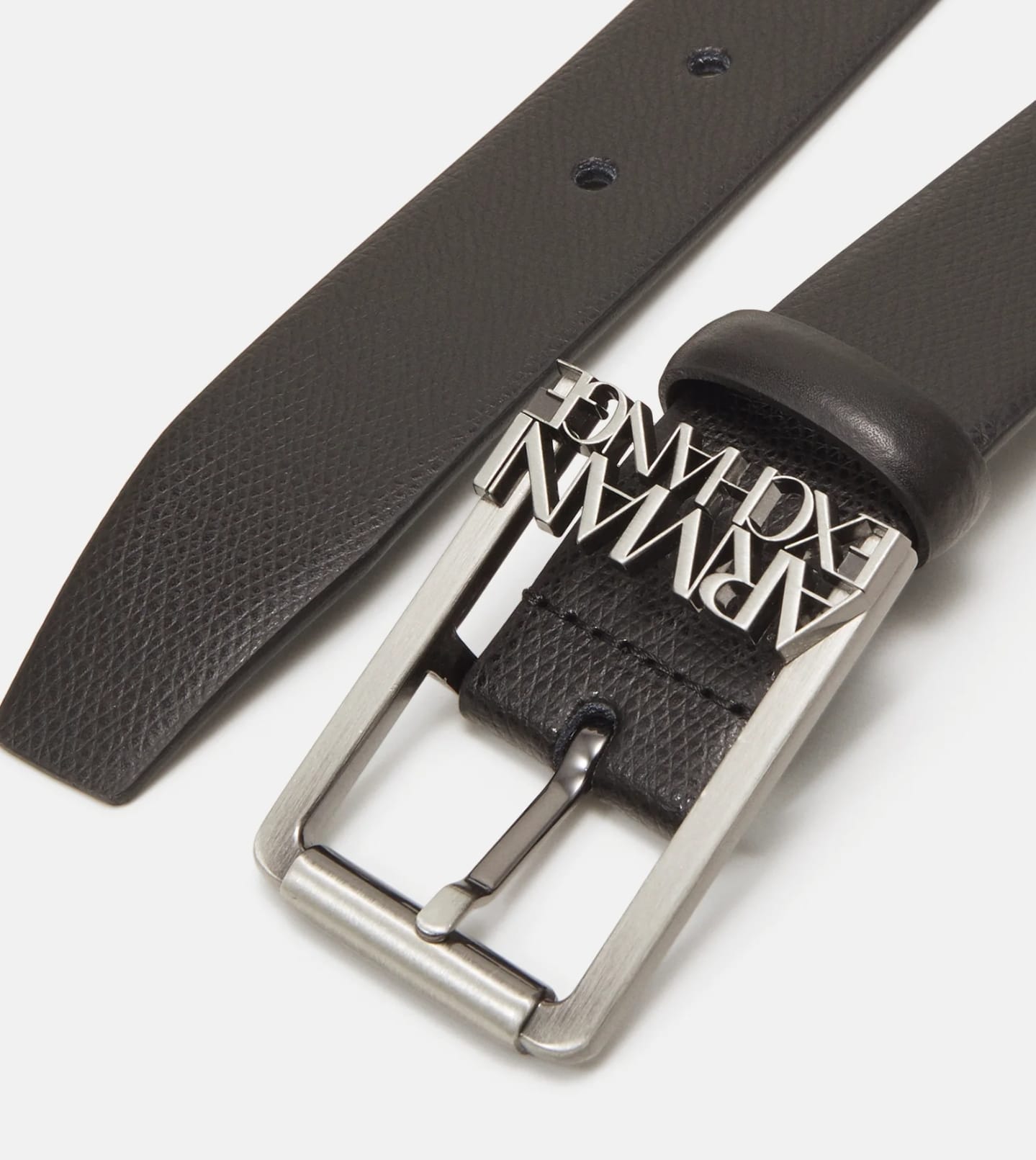 Cintura Armani EXCHANGE in ecopelle login acciaio