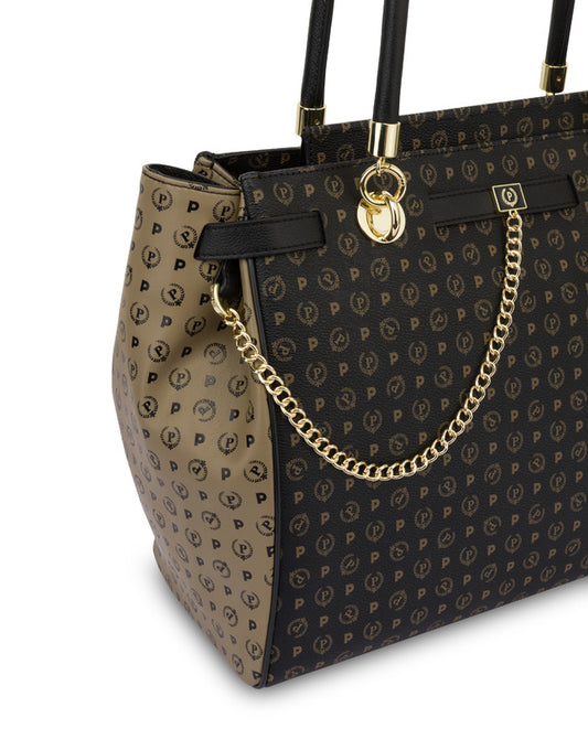 Borsa Pollini con doppia tracolla bicolore