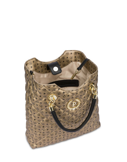 Borsa POLLINI Doppio  manico Heritage Oro nero