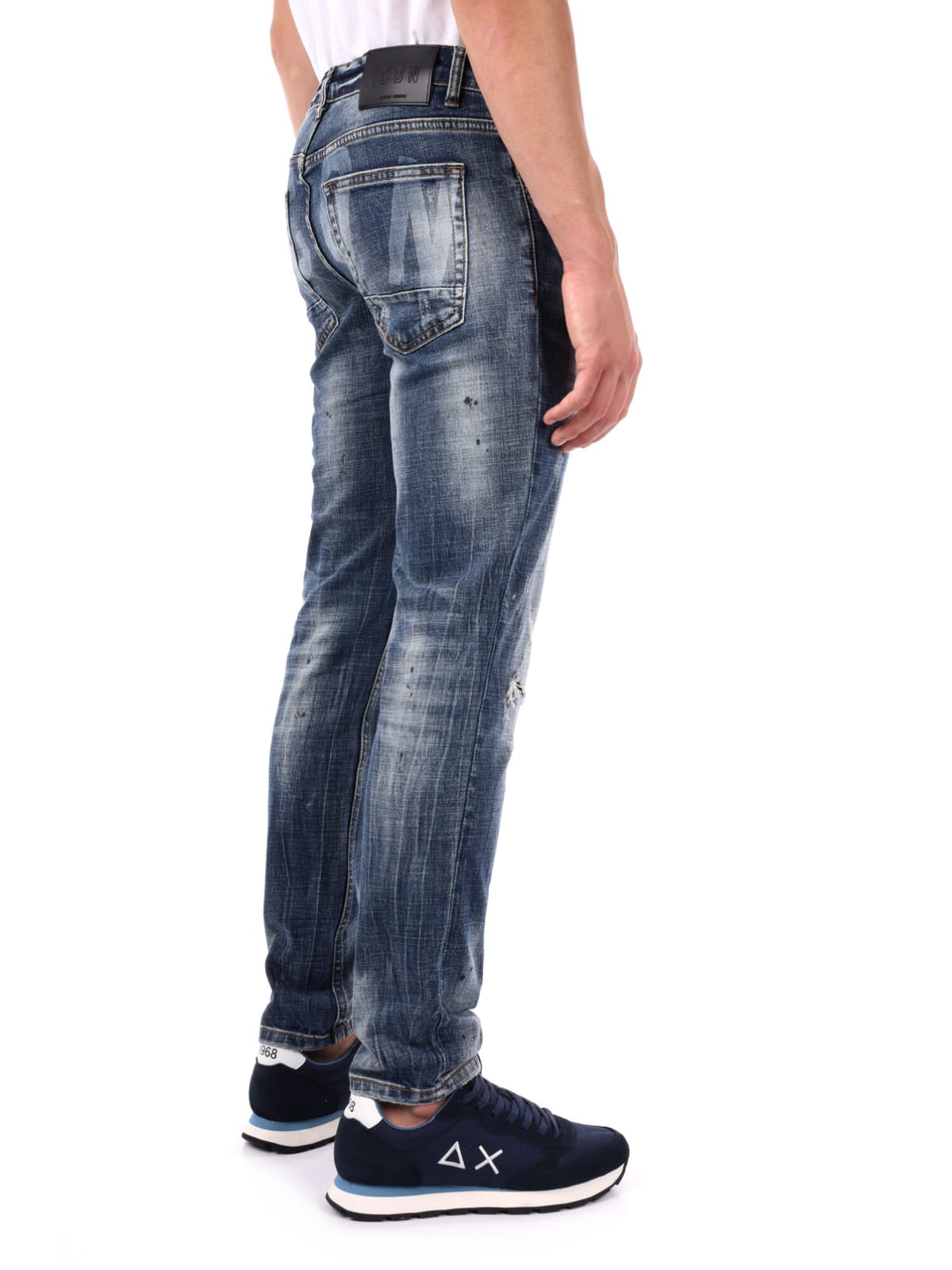 Jeans ICON Uomo Logo laserizato