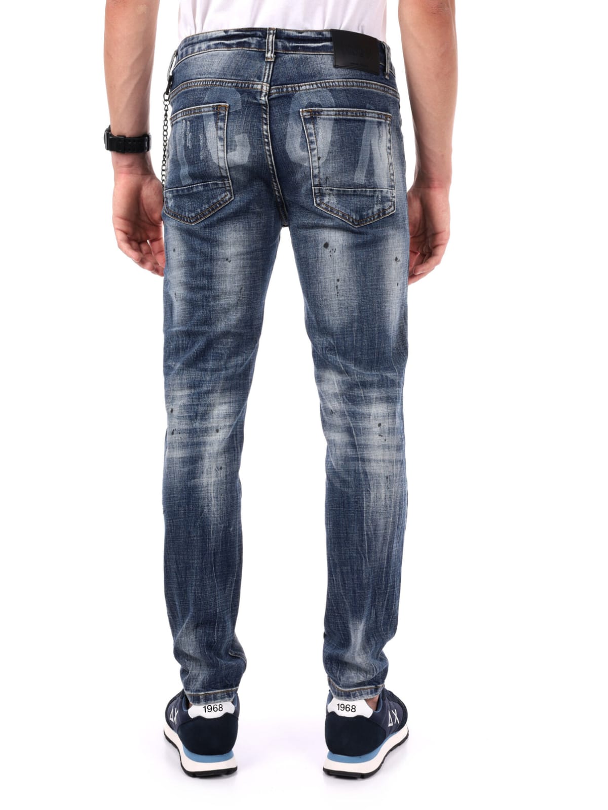 Jeans ICON Uomo Logo laserizato