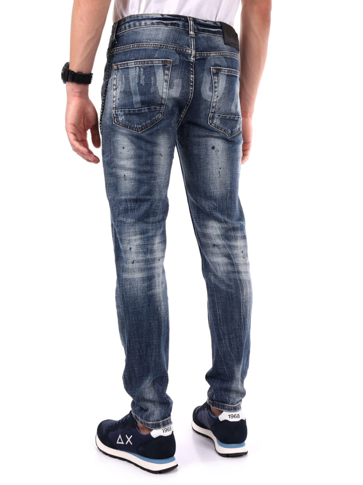 Jeans ICON Uomo Logo laserizato