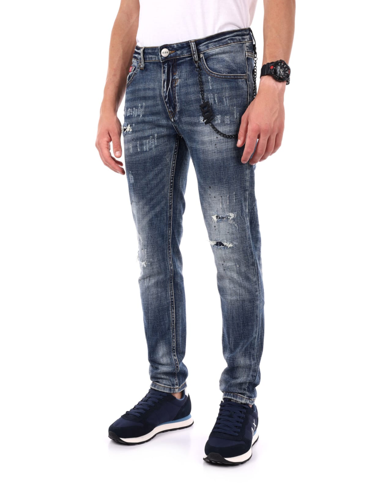 Jeans ICON Uomo Logo laserizato