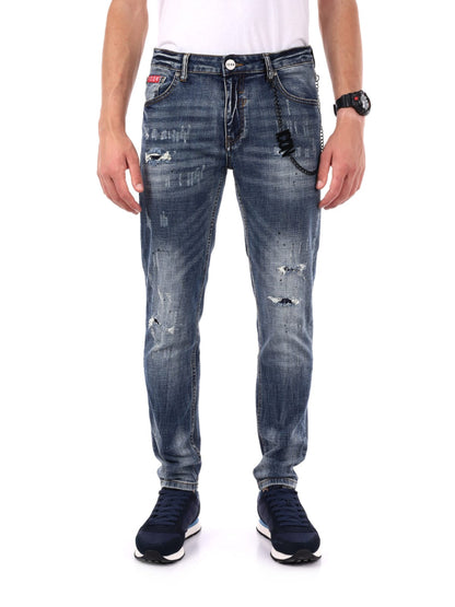 Jeans ICON Uomo Logo laserizato