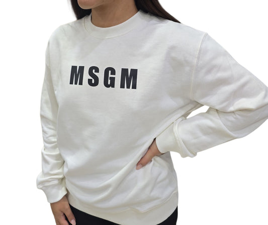 Felpa MSGM in cotone Bianca