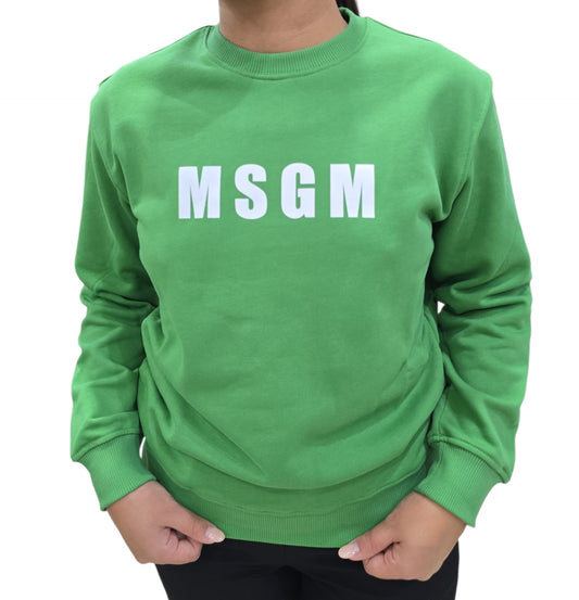 Felpa MSGM in cotone Verde