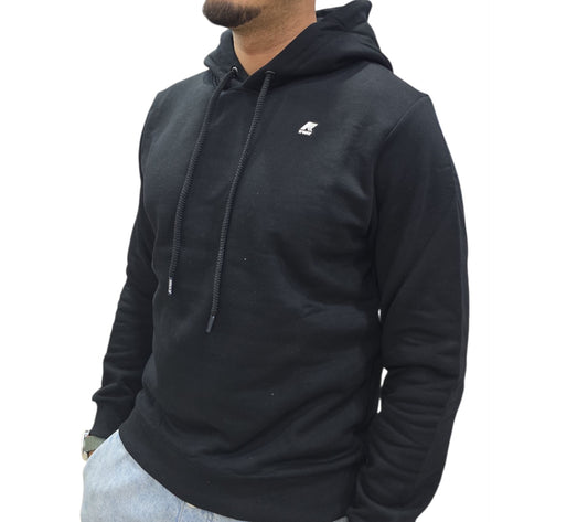 Felpa K-Way in cotone con cappuccio NERA k02