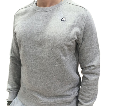 Felpa K-Way girocollo grigio chiaro