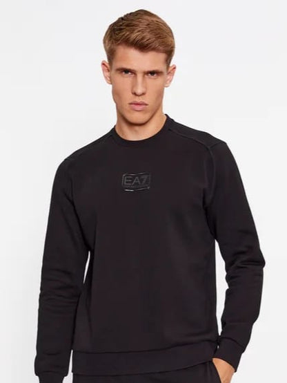 Tuta Emporio Armani in cotone logo centrale EA7