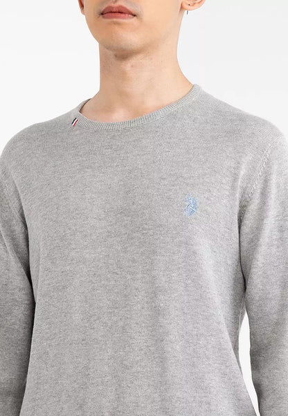 Maglione US POLO ASSN girocollo logo azzurro