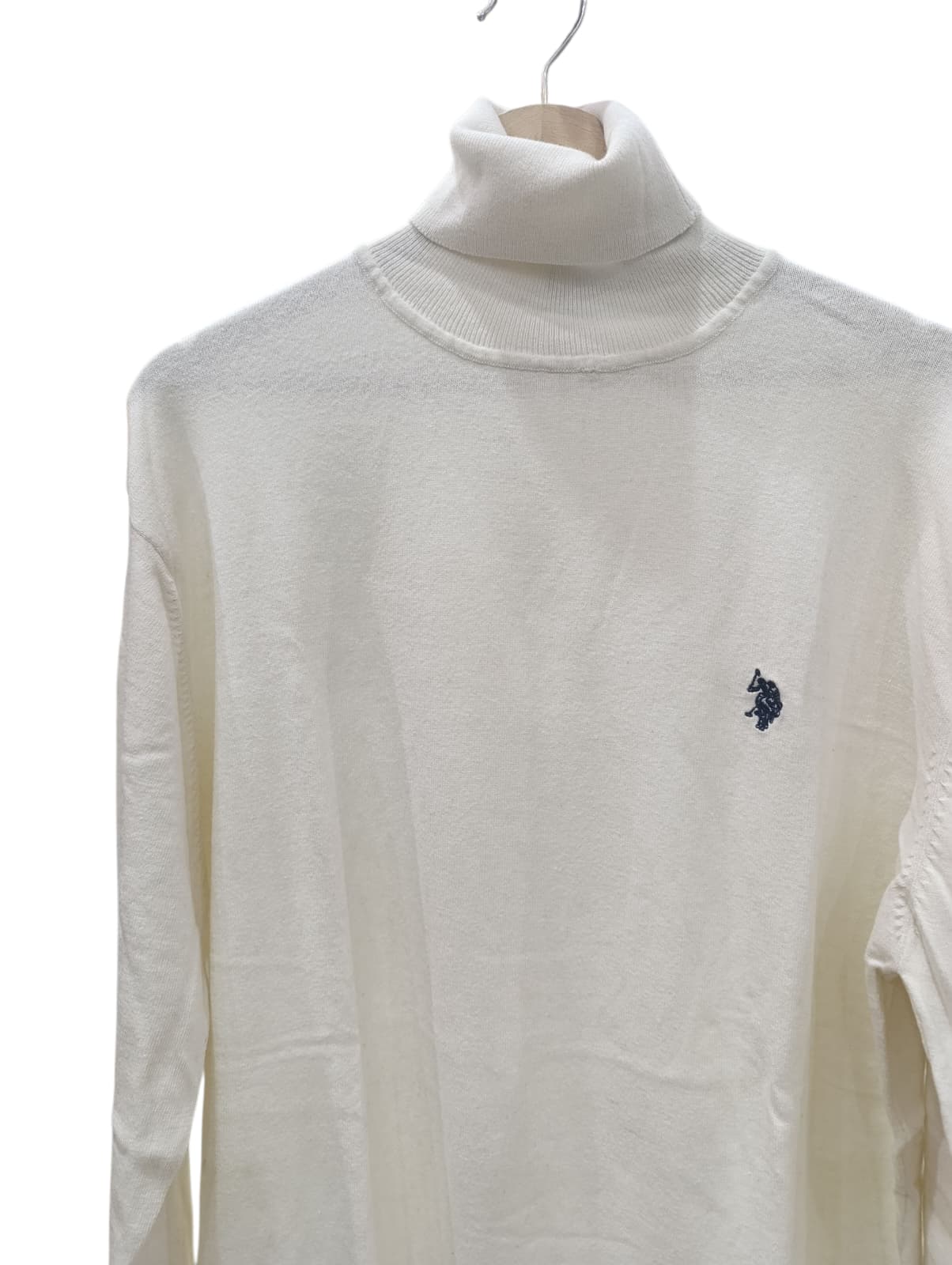 Maglione Dolcevita US POLO logo blu