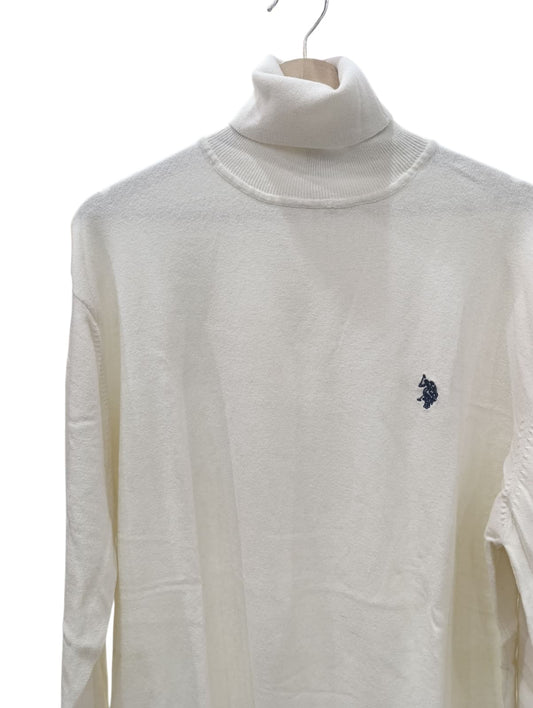 Maglione Dolcevita US POLO logo blu