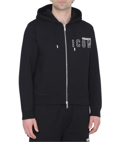 Felpa ICON DSQUARED2 con zip e cappuccio