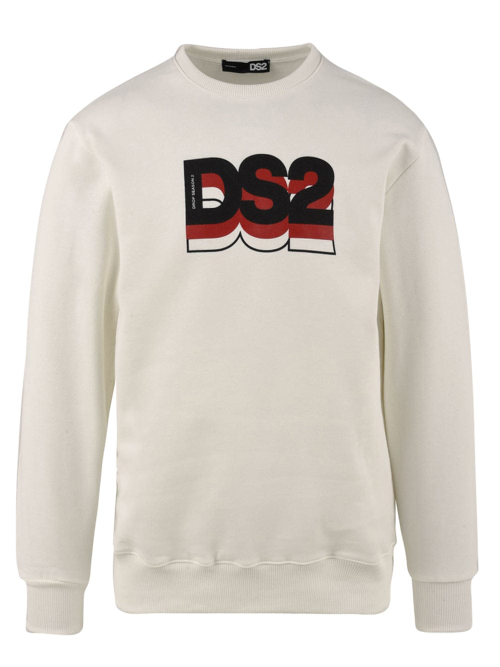 Felpa DROPSEASON2 girocollo logo centrale rosso