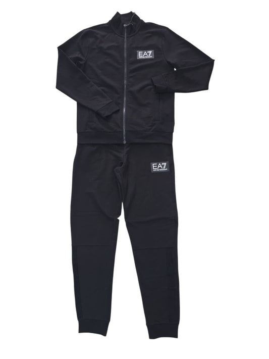 Tuta Emporio Armani nera logo lato cuore EA7