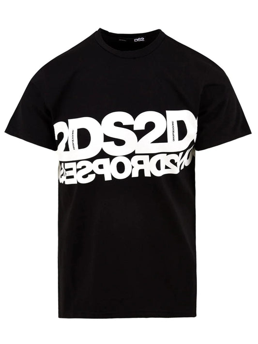 T-shirt Drop Season2 maxi logo bianco nero