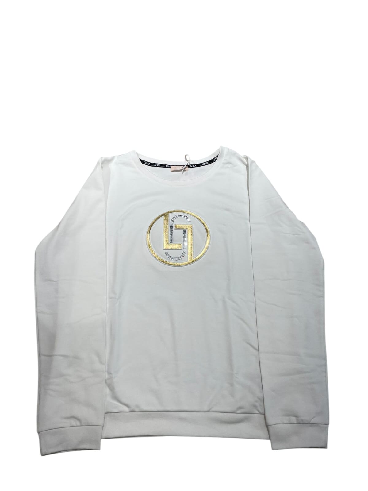 Felpa Liu JO in cotone con stras 2 colori