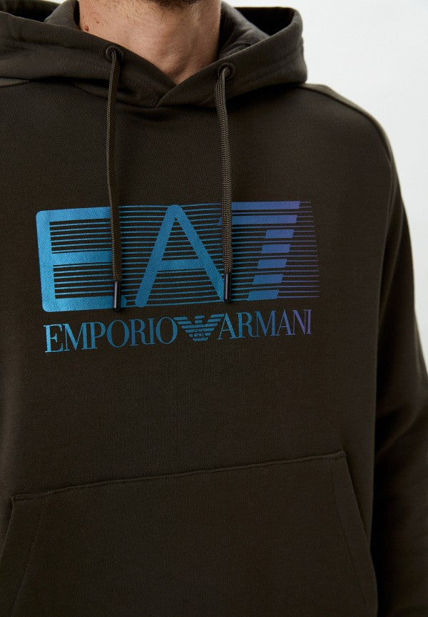 Felpa Emporio Armani con cappuccio logo metalizzat