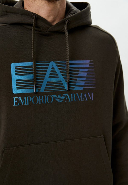 Felpa Emporio Armani con cappuccio logo metalizzat