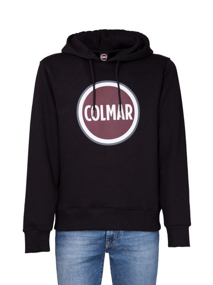 Felpa Colmar con cappuccio logo centrale bordeaux