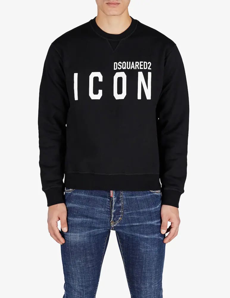Felpa ICON DSQUARED2 girocollo  logo centrale