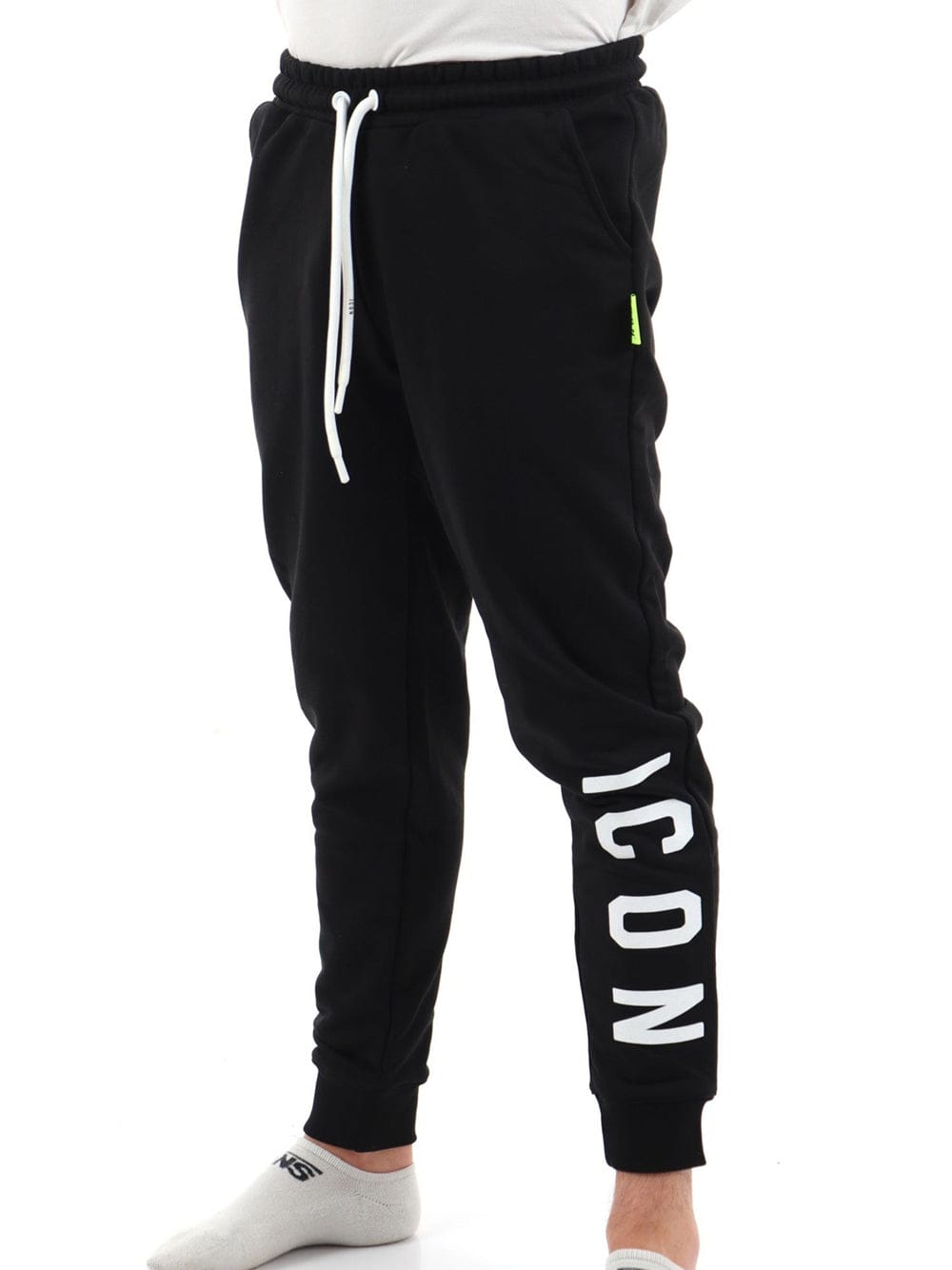 PANTALONE ICON GARZATO CON LOGO IN CAVIGLIA