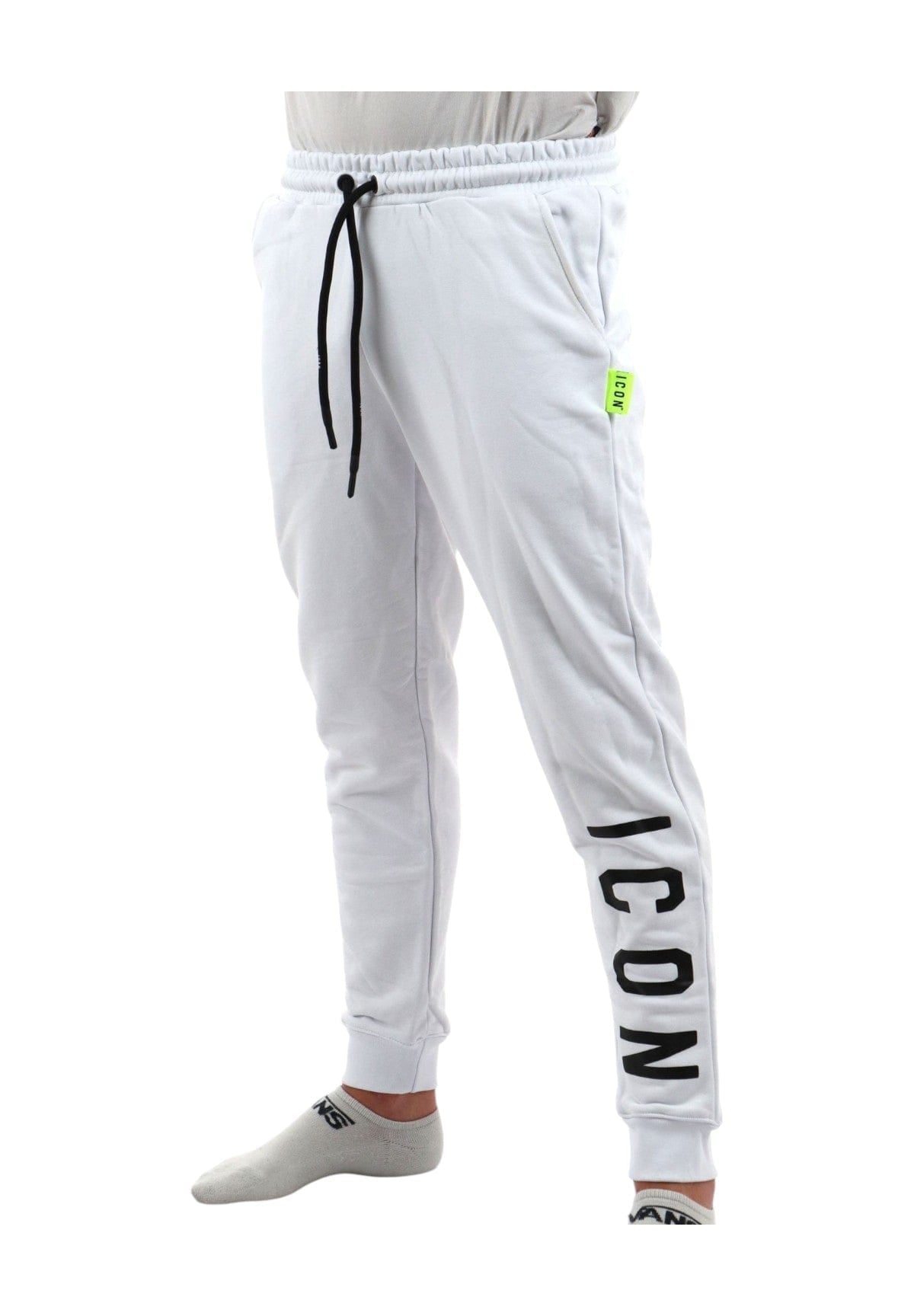 PANTALONE ICON GARZATO CON LOGO IN CAVIGLIA