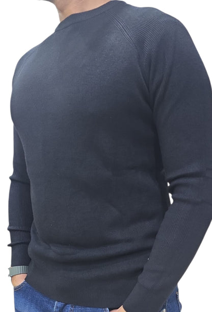 Maglioncino OVER/D  Paricollom raglan costa blu