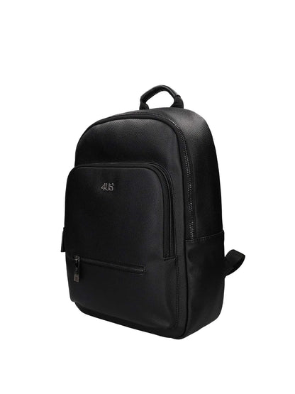 Backpack Zaino 4US Lucas nero in ecopelle