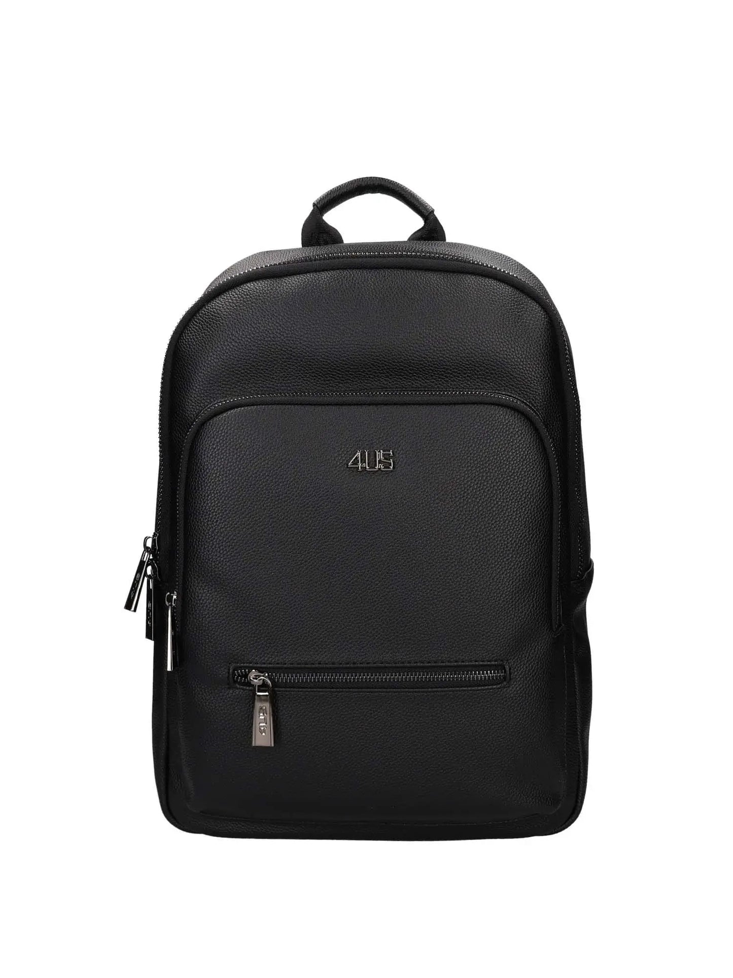 Backpack Zaino 4US Lucas nero in ecopelle