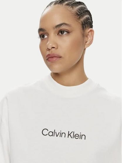 Felpa Calvin Klein Donna Felpata logo in gomma
