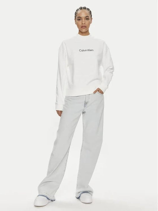 Felpa Calvin Klein Donna Felpata logo in gomma