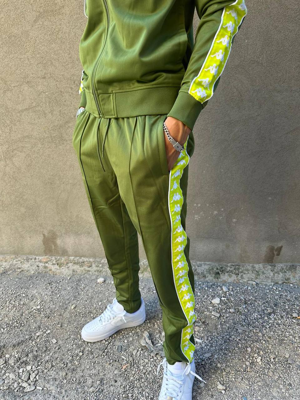Tuta KAPPA in acetato Green Twist-Green Sulphur